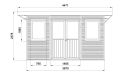 WPC-Gartenhaus MUNSTER | Pultdach | Wandstärke 28mm | Teak | 11m2 Innenfläche