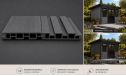 WPC-Gartenhaus MUNSTER | Pultdach | Wandstärke 28mm | Anthrazit | 11m2 Innenfläche