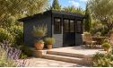 WPC-Gartenhaus MUNSTER | Pultdach | Wandstärke 28mm | Anthrazit | 11m2 Innenfläche