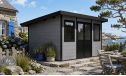 WPC-Gartenhaus MUNSTER | Pultdach | Wandstärke 28mm | Anthrazit | 11m2 Innenfläche