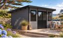 WPC-Gartenhaus MUNSTER | Pultdach | Wandstärke 28mm | Anthrazit | 11m2 Innenfläche