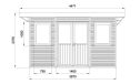 WPC-Gartenhaus MUNSTER | Pultdach | Wandstärke 28mm | Anthrazit | 11m2 Innenfläche