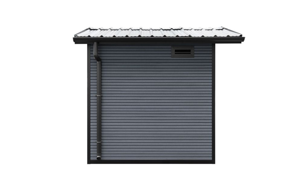 WPC Gartenhaus STUTTGART mit Anbau, 4.00 x2.84m, 4,70 m² Innenfläche