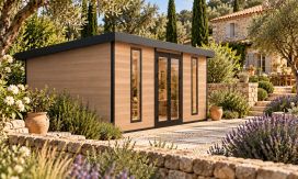 WPC-Gartenhaus ARGENTEUIL | Pultdach | Wandstärke 28mm | 542x290cm