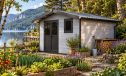 WPC-Gartenhaus VOLOS | Satteldach | Wandstärke 28mm |  370x370cm