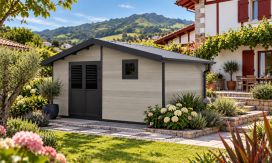 WPC-Gartenhaus TROYES | Satteldach | Wandstärke 28mm | 500x290cm