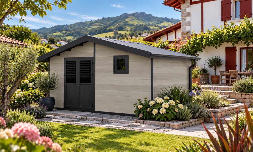 WPC-Gartenhaus TROYES | Satteldach | Wandstärke 28mm | 500x290cm
