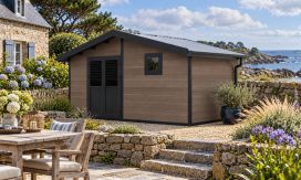 WPC-Gartenhaus CAYENNE | Satteldach | Wandstärke 28mm | 500x290cm