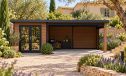 Gartenhaus aus WPC ROMANS mit Terrasse 28 mm in Holzoptik PREMIUM | Pultdach | Teak | 623.5x223cm, 13.90m2