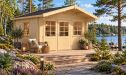 Gartenhaus Porquerolles | Satteldach | Wandstärke 44mm | 330x330cm