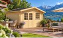 Gartenhaus Californie | Satteldach | Wandstärke 44mm | 390x300cm