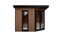 WPC-Gartenhaus MUNICH | Teakholz | Pultdach | Wandstärke 28mm | 300x300cm