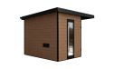 WPC-Gartenhaus MUNICH | Teakholz | Pultdach | Wandstärke 28mm | 300x300cm