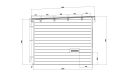 WPC-Gartenhaus MUNICH | Teakholz | Pultdach | Wandstärke 28mm | 300x300cm