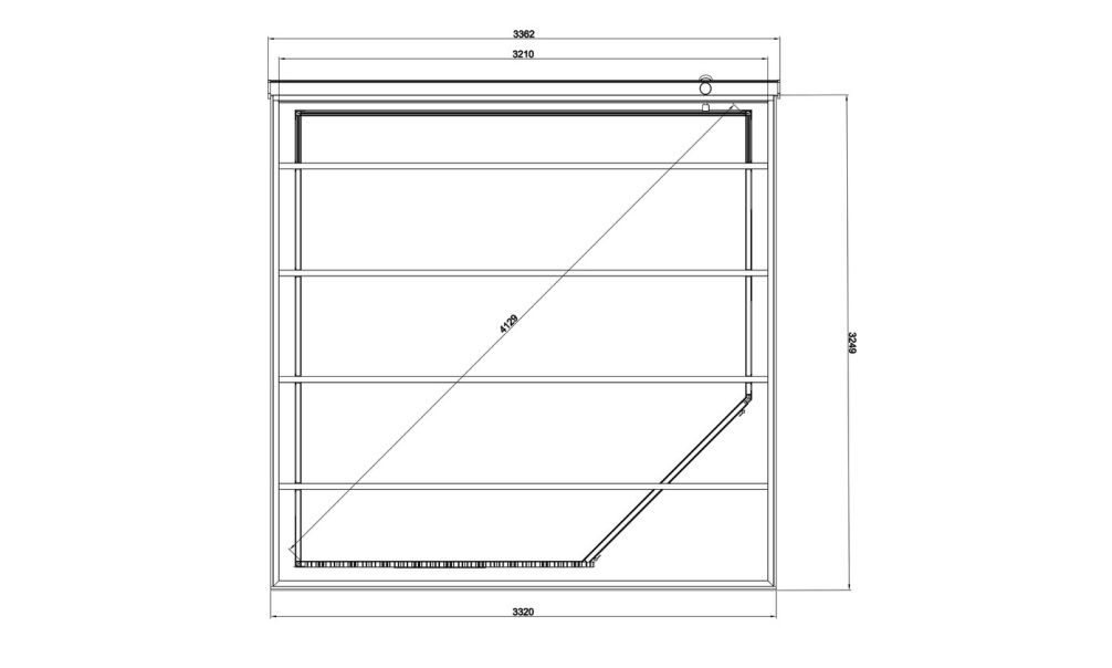 WPC-Gartenhaus MUNICH | Teakholz | Pultdach | Wandstärke 28mm | 300x300cm