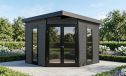 WPC-Gartenhaus MUNICH | Anthrazit | Pultdach | Wandstärke 28mm | 300x300cm