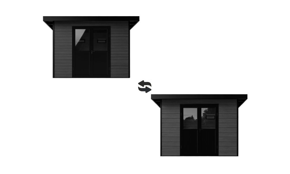 WPC-Gartenhaus AUGSBOURG | Pultdach | Wandstärke 28mm | 302.9X287.9cm