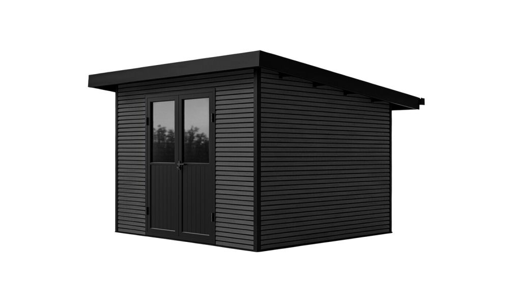 WPC-Gartenhaus AUGSBOURG | Pultdach | Wandstärke 28mm | 302.9X287.9cm