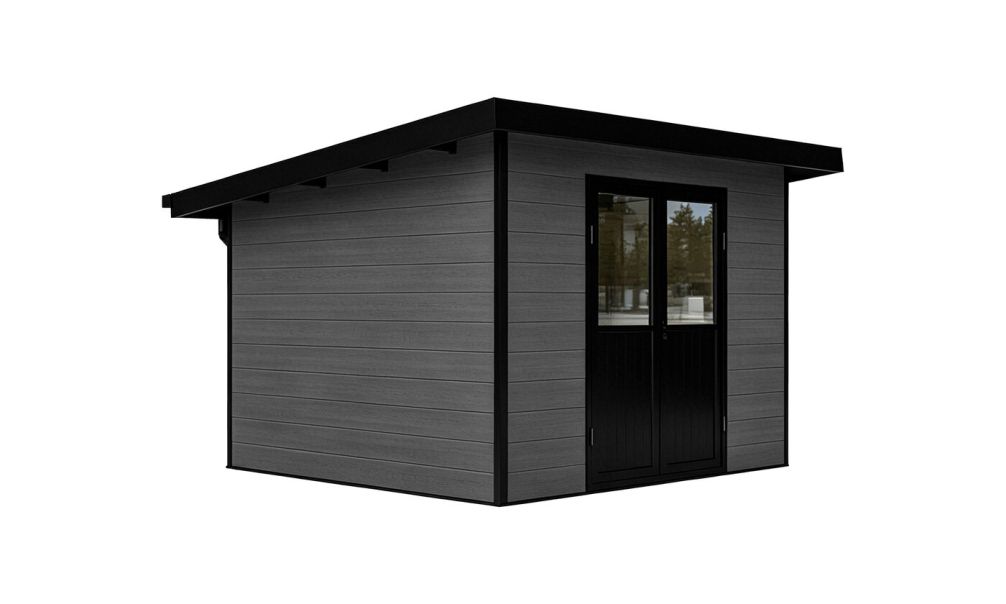 WPC-Gartenhaus AUGSBOURG | Pultdach | Wandstärke 28mm | 302.9X287.9cm