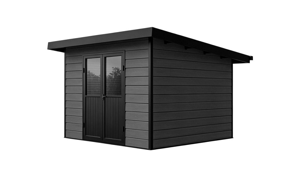 WPC-Gartenhaus AUGSBOURG | Pultdach | Wandstärke 28mm | 302.9X287.9cm