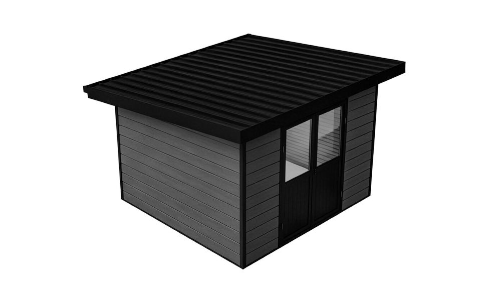 WPC-Gartenhaus AUGSBOURG | Pultdach | Wandstärke 28mm | 302.9X287.9cm