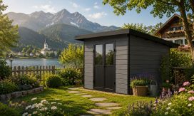 WPC-Gartenhaus AUGSBOURG | Pultdach | Wandstärke 28mm | 302.9X287.9cm