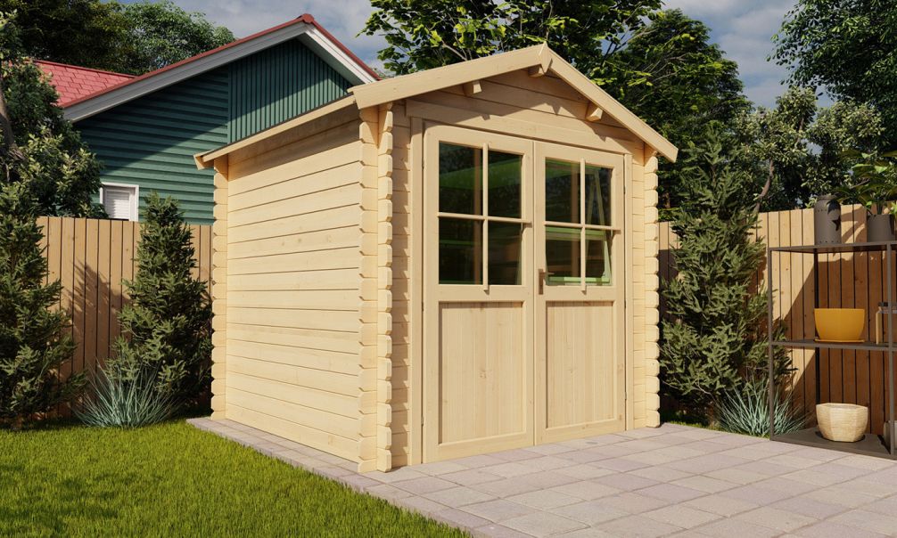 Gartenhaus Marmande 5 | Satteldach | 28mm | 205 x 205 cm