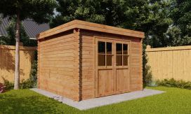 Gartenhaus Jonzac 9 | Flachdach | Kesseldruckimprägniert | 28mm | 280x280cm
