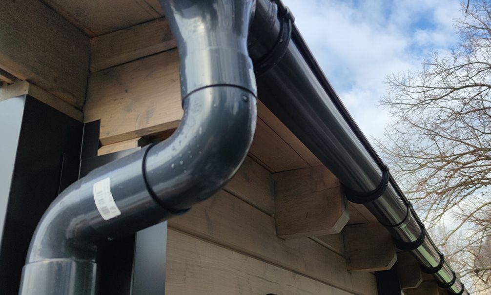 PVC Dachrinne für Pultdach oder Flachdach bis 400cm NW75