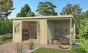 Gartenhaus mit Anbau Tampa | Pultdach| 481x292cm