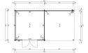 Gartenhaus mit Schleppdach Moussy | Flachdach | 580x292cm