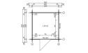 Gartenhaus LIMA | Flachdach| 28mm | 215x215cm