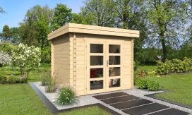 Gartenhaus Nancy | Flachdach | 34mm | 230x230cm