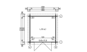 Gartenhaus Nancy | Flachdach | 34mm | 230x230cm