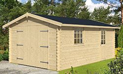Holzgarage mit Satteldach
