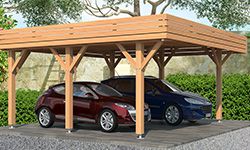 Flachdach-Carport