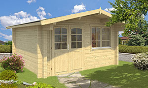 Holz-Gartenhaus Bayonne Wandstarcke 70mm
