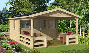 Gartenhaus Belfort 44 Wandstarcke 44mm