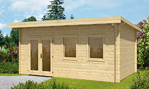 Gartenhaus Bordeaux Wandstarcke 70mm