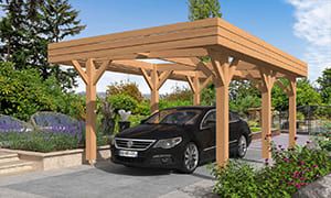 Carport mit Flachdach