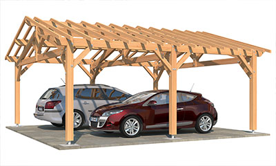 Carport Strélizia aus Douglasienholz