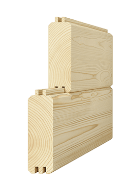 Pultdach-Gartenhaus aus 44 mm Blockbohlen