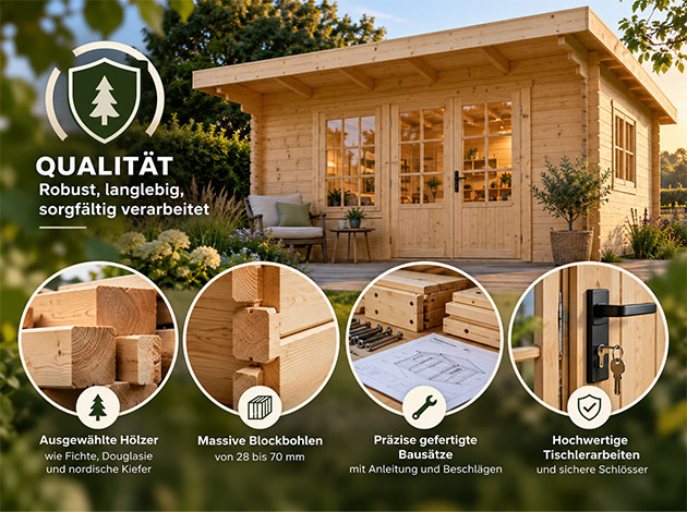 Hochwertiges Holz-Gartenhaus von Akeliagarden