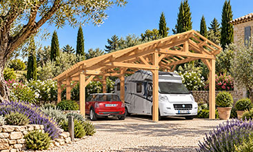 Wohnmobil-Carport aus Douglasie