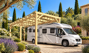 Wohnmobil-Carport aus Fichte