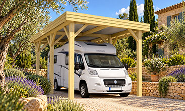 Wohnmobil-Carport aus nordischer Kiefer