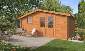 Gartenhaus 34mm mit Satteldach Soulac 18