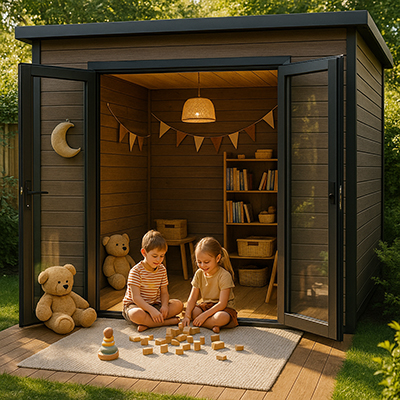 WPC-Gartenhaus als Spielhaus für Kinder