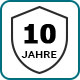 Die Garantiedauer beträgt 10 Jahre, jeweils ab dem entsprechenden Kaufdatum.